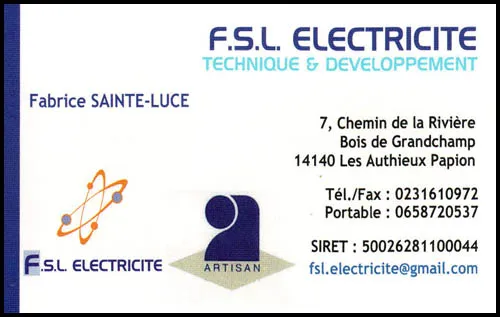 F.S.L. ELECTRICITE - Fabrice Sainte Luce