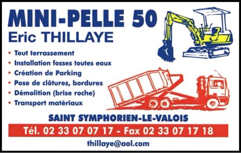 Entreprise Eric Thillaye - Mini Pelle 50