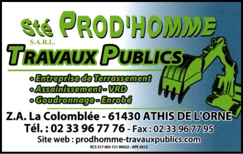 PROD'HOMME Travaux publics