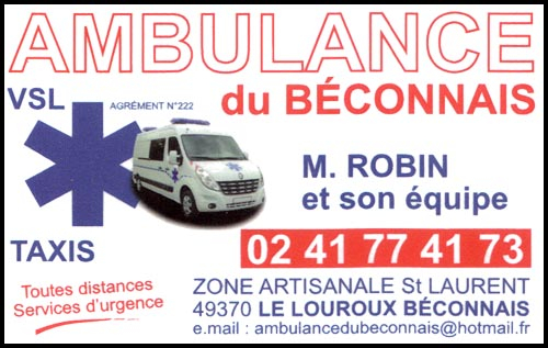ambulance du béconnais - samuel robin, ambulances, taxis