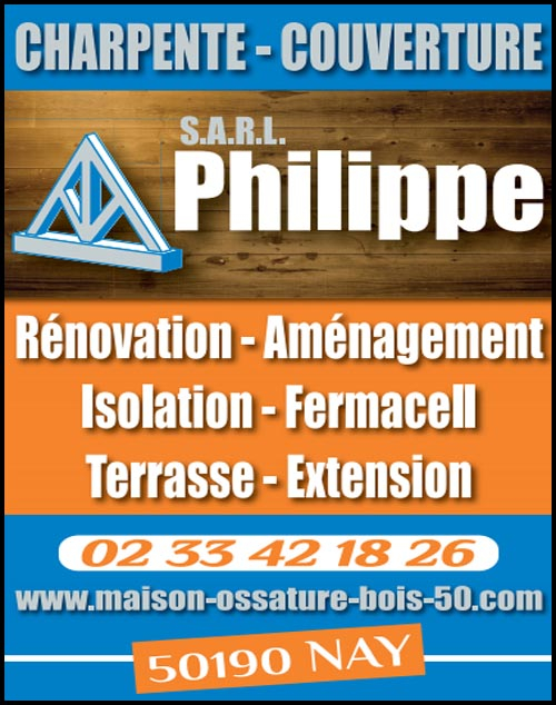 sarl philippe, isolation, charpente, ossature bois, couverture,création de terrasses