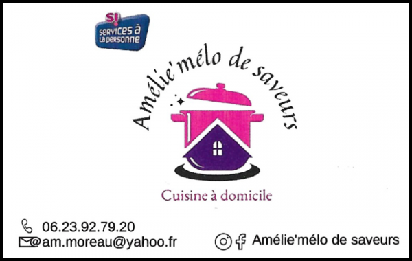 amélie'mélo de saveurs, cuisine à domicile,cours de cuisine, cuisinier,cuisinière,