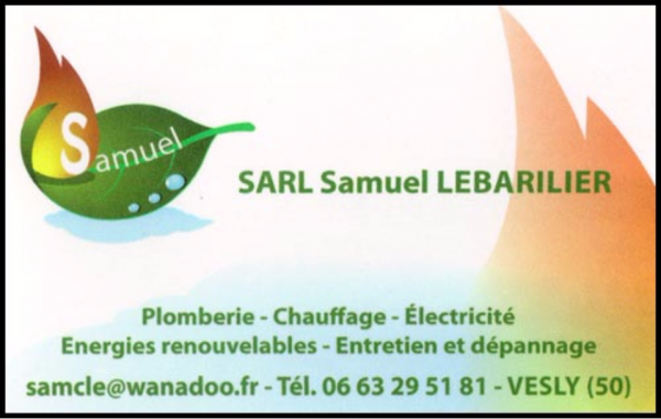 samuel lebarilier sarl, plomberie, chauffage, dépannage, énergies renouvelables, pompes à chaleur, électricité