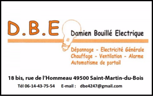 d.b.e. - damien bouillé electricité, électricité,chauffage électrique,alarmes,automatismes de portails,vmc,